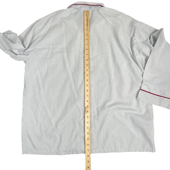 Vintage P.J. Knight Men XL Pajamas Sleepwear Set Grey Top Bottom Grandpa Summer - Picture 6 of 9